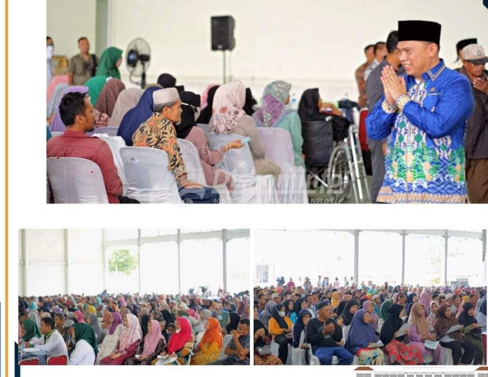 Bupati Labuhanbatu Memberikan Zakat Ke Warga Ransel.