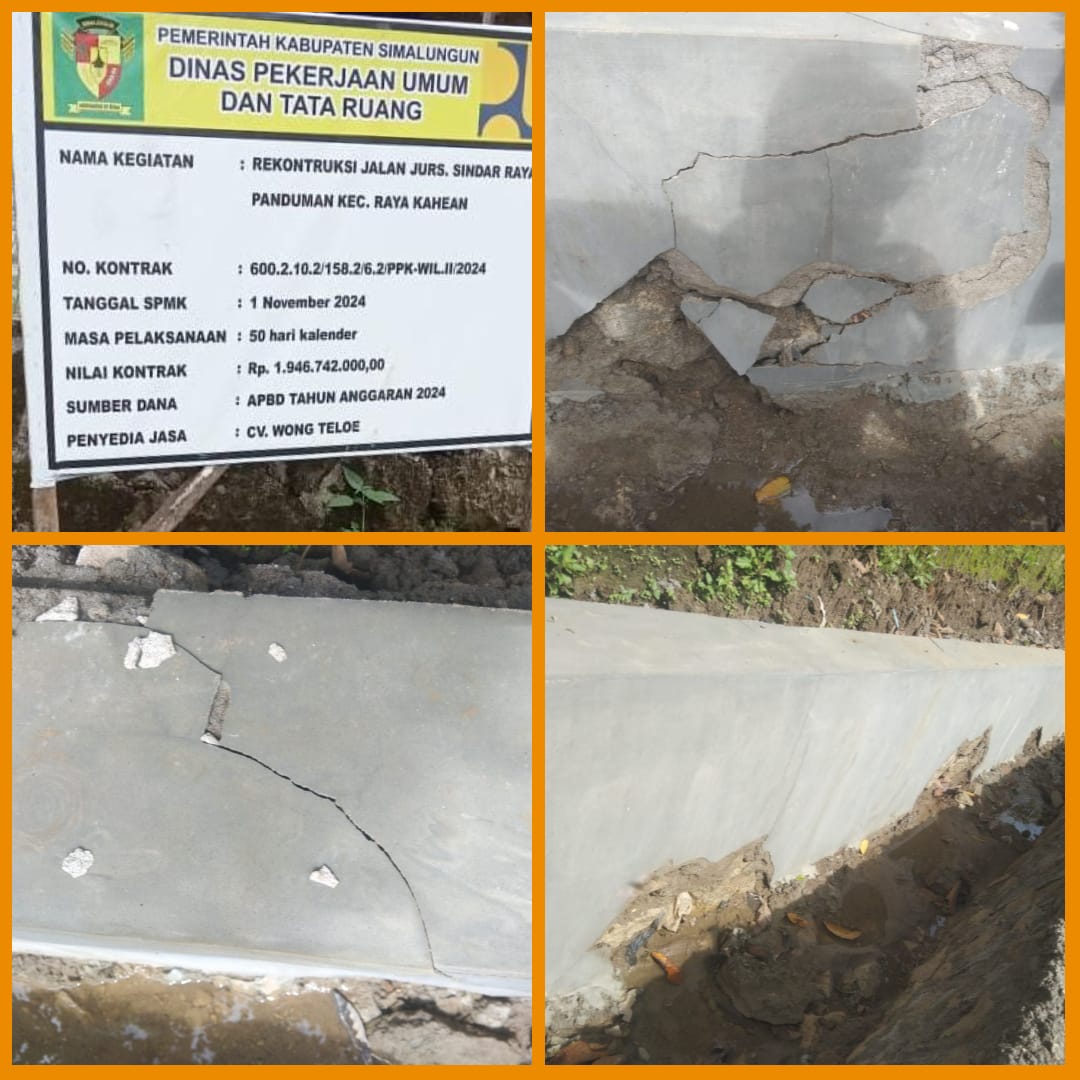 *Rekonstruksi Jalan Jurusan Sindar Raya - Panduman Kec. Raya Kahean Diduga Asal Jadi, Masyarakat: Pemborong Harus Bertanggungjawab*
