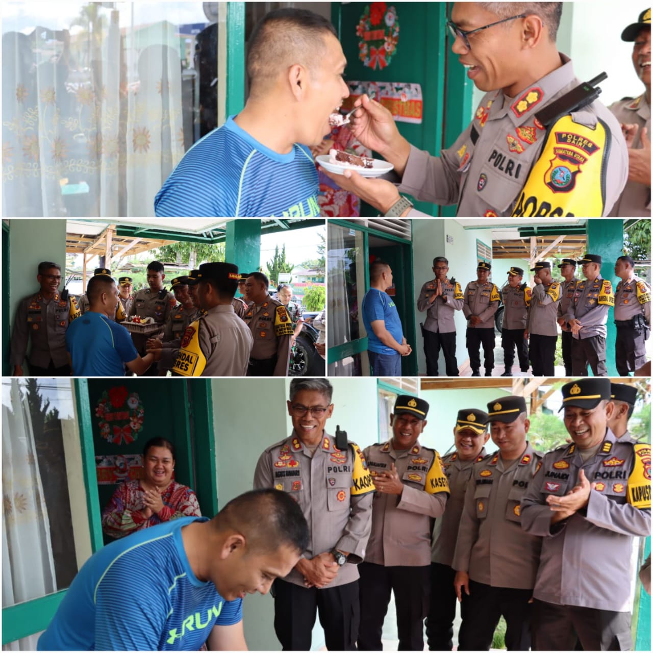 Sinergitas TNI Polri, Kapolres Dairi Beri Kejutan Kepada Dandim 0206 Dairi yang Sedang Berulang Tahun