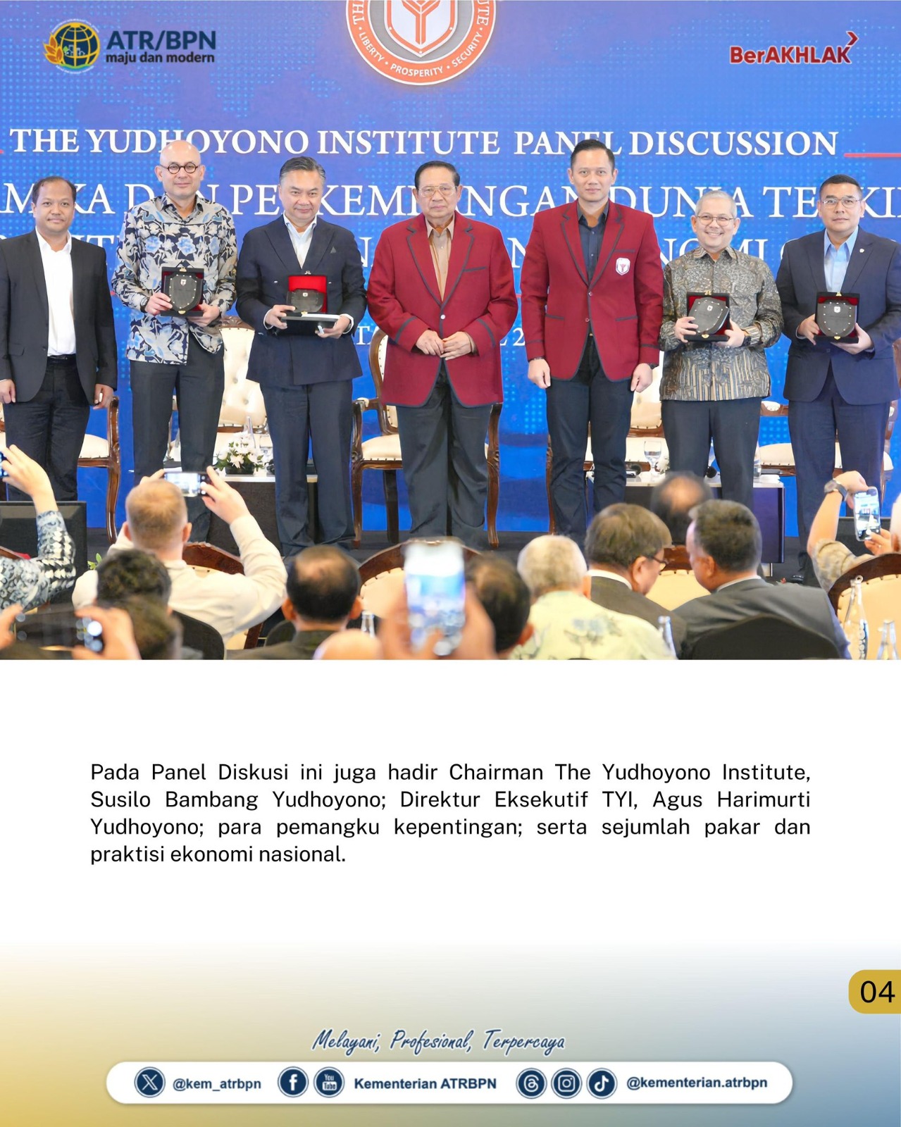 Wamen ATR/BPN Ossy Dermawan Soroti Dampak Perang Tarif dalam Diskusi The Yudhoyono Institute