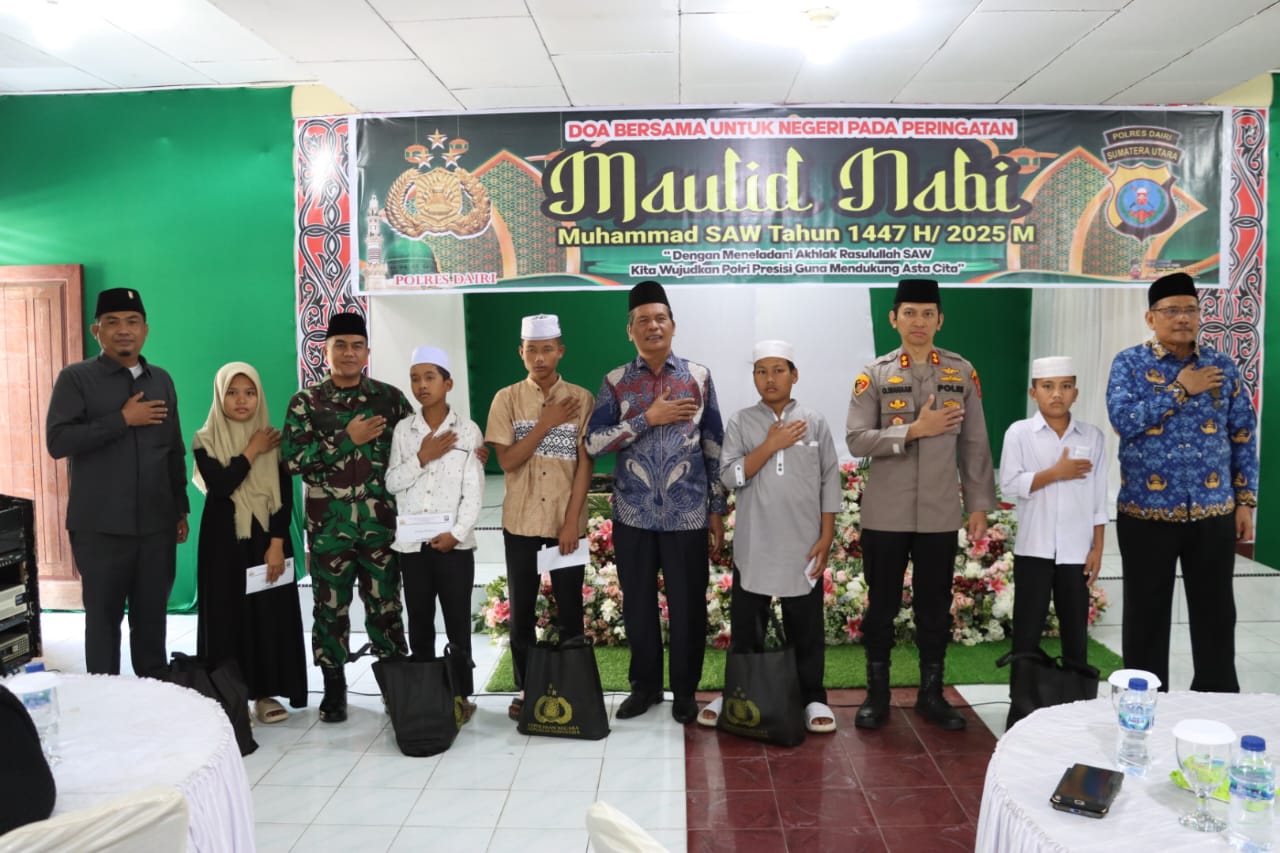Polres Dairi Gelar Doa Bersama Peringati Maulid Nabi Muhammad SAW 1447 H/2025 M